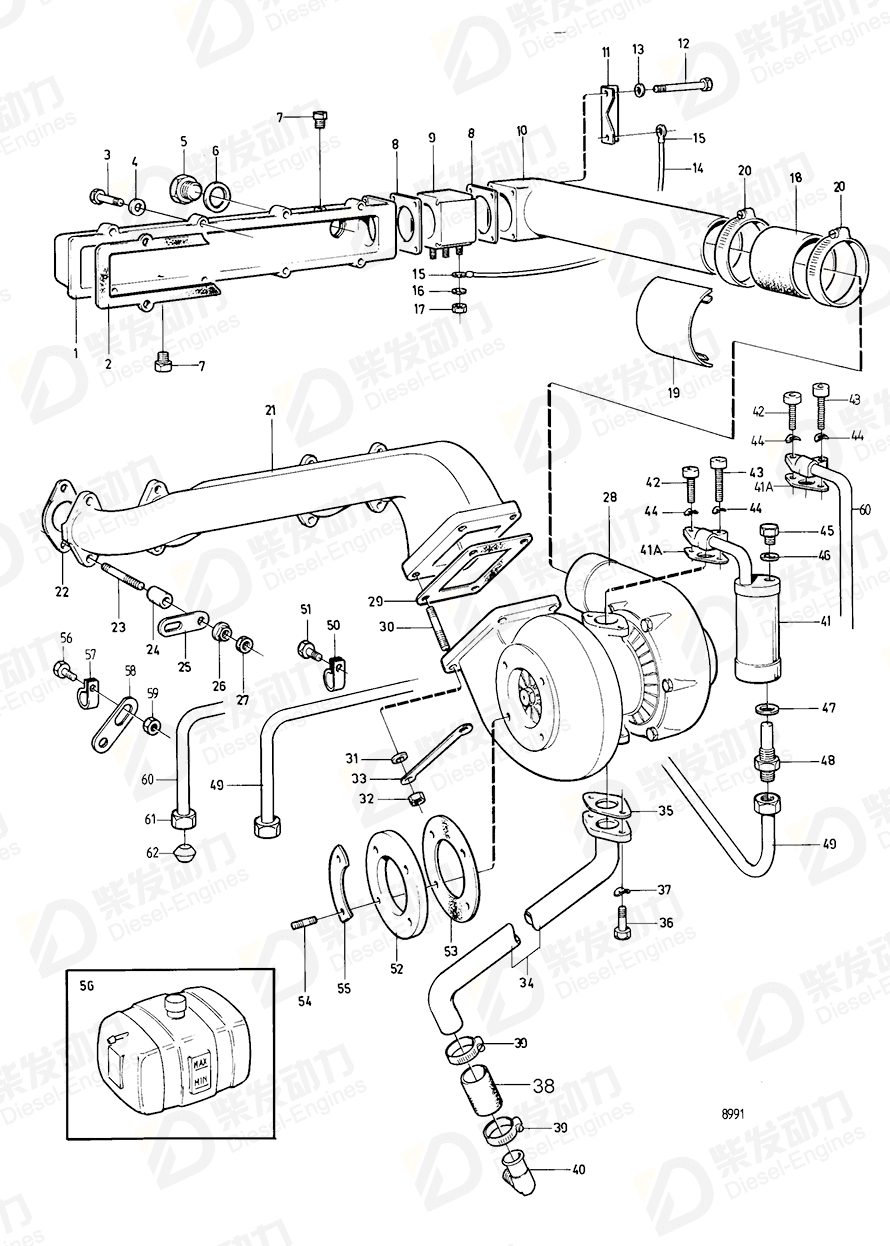 VOLVO Turbocharger 4881650 Drawing